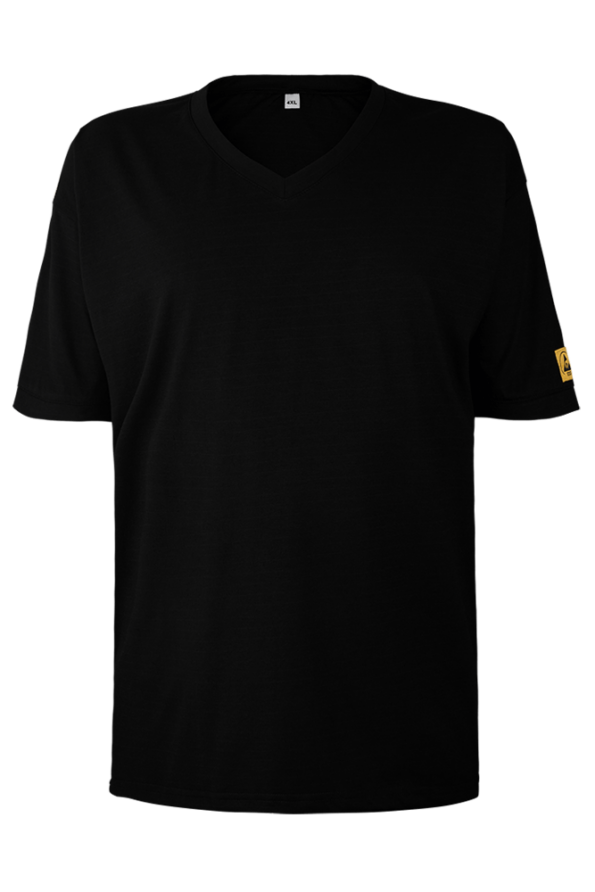 4 T SHIRT ESD GP3000 V NECK BLACK 1