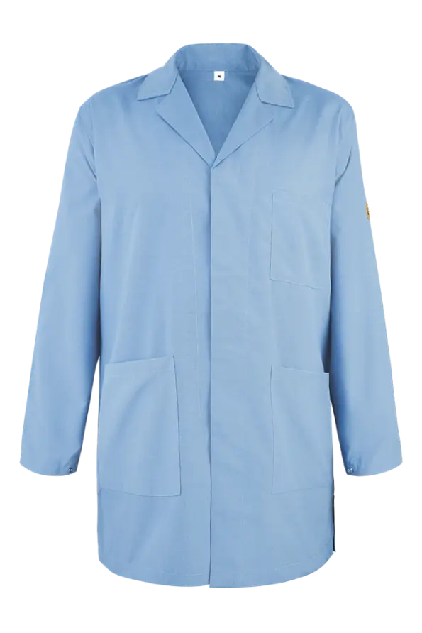 13 ESD SAFE EUROSTAT LABCOAT LIGHT BLUE1