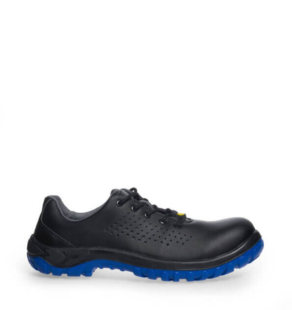 eng pm Safety Shoes BASIC 383 Protektor Black Blue Sole S1P ESD Velor Grain Microfiber 1290 11