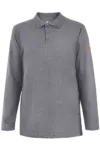 6 Piquet Shirt Long Sleeve ESD GP6700-Grey 1