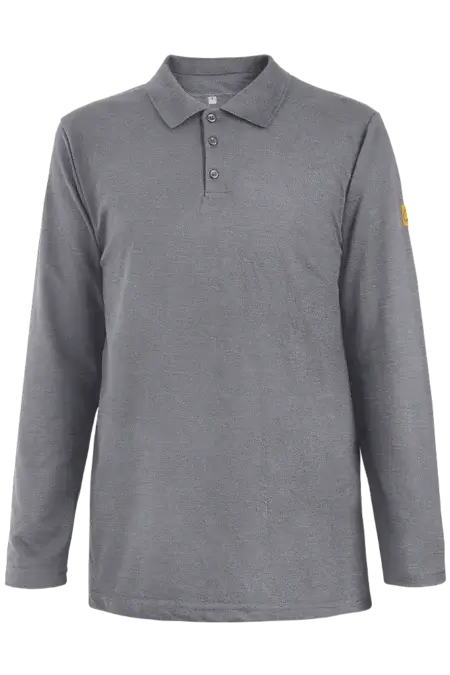 ESD Pique Polo Long Sleeve Cotton