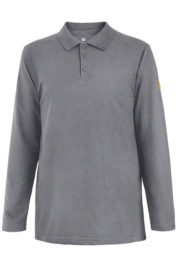 ESD Pique Polo Long Sleeve Cotton