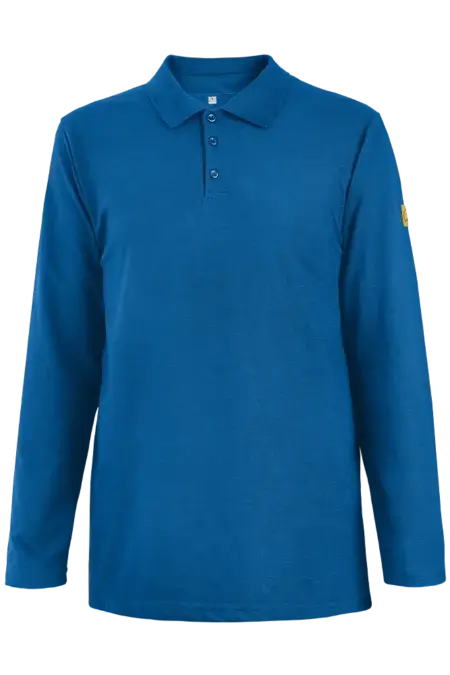 ESD Pique Polo Long Sleeve PolyCot